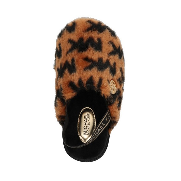 Michael Kors Girls Janis Kamryn Chunky Platform Slides Sandals Faux Fur NEW - Picture 3 of 9